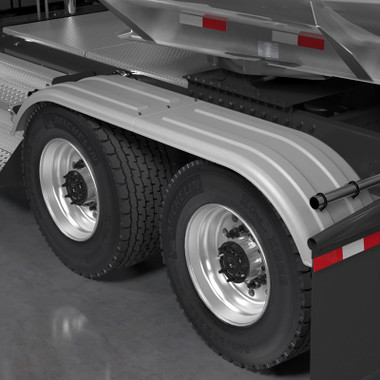 Minimizer 4020 Series Poly Super Single Truck Tandem Fenders Galvanized Grey